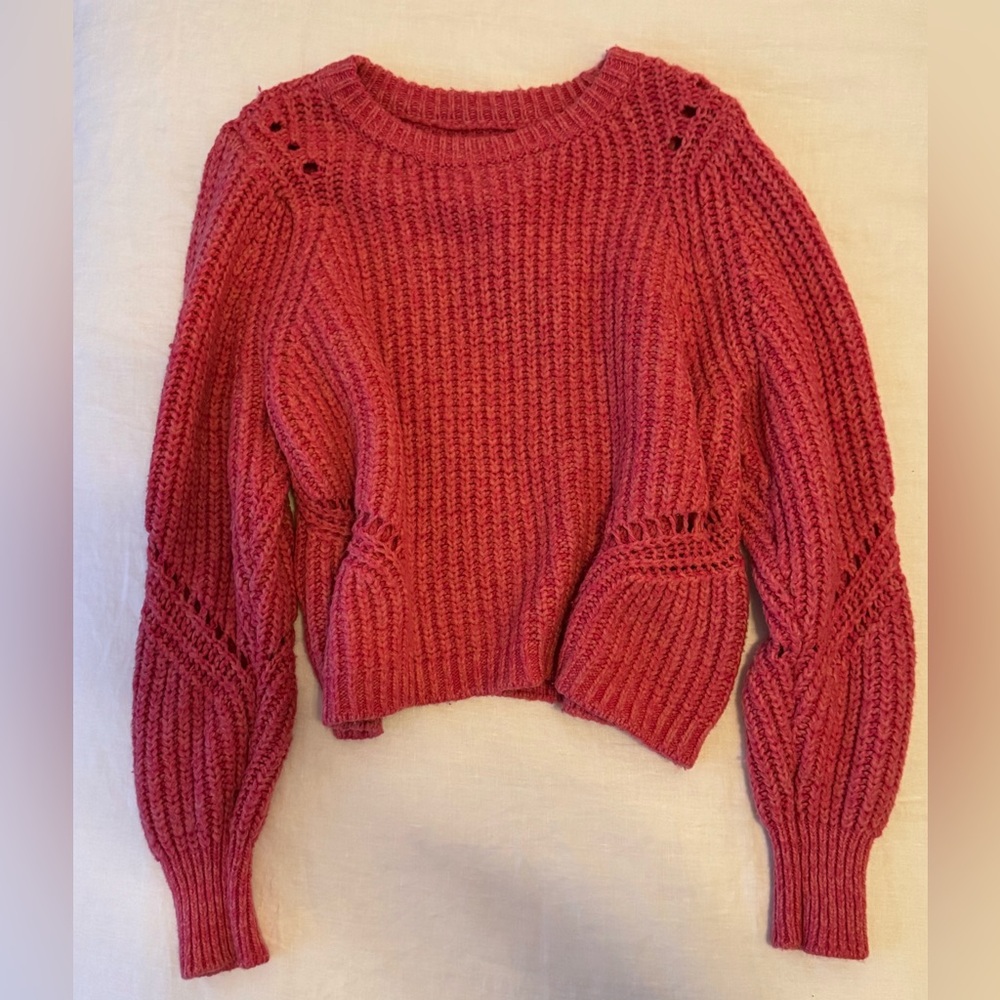 LOFT bubblegum pink cropped sweater